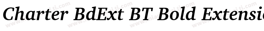 Charter BdExt BT Bold Extension字体转换